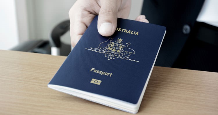 giving passport of Australia to US